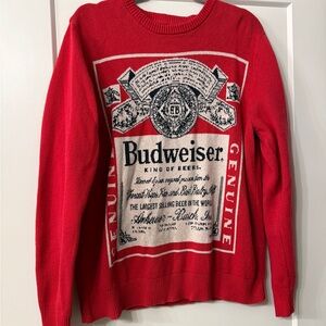 Budweiser Red Knit Pullover